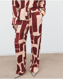 M.N.G - Fluid Trousers With Geometric Pattern