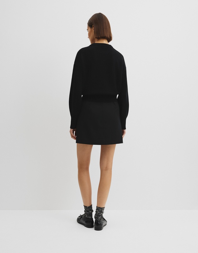 Country Road - Organically Grown Cotton Blend Crop Crew Neck Knit