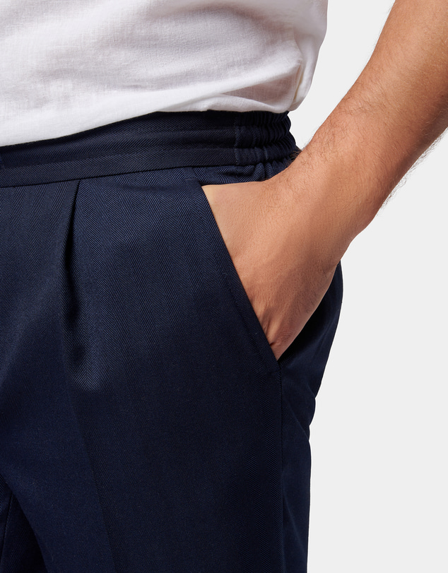 Peckham Rye  - Drawstring Herringbone Short