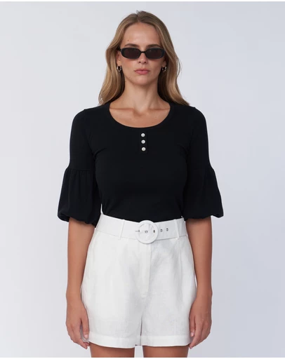 Amelius - Frances Three Quarter Puff Sleeve Knit