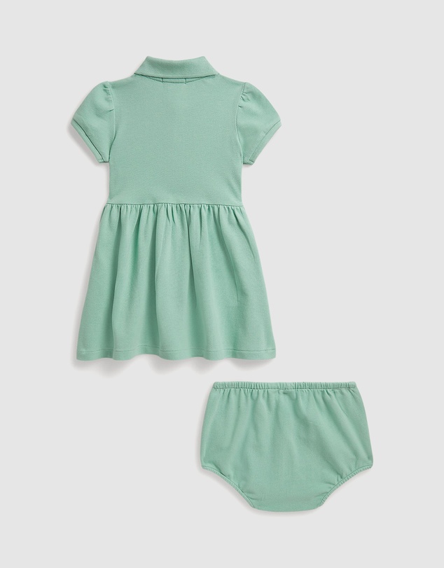Polo Ralph Lauren - Stretch Mesh Polo Dress & Bloomers Set - Babies
