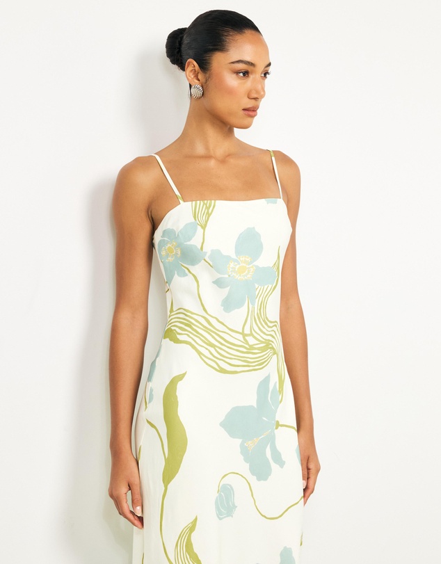 AERE - Sereia Viscose Linen Maxi Dress