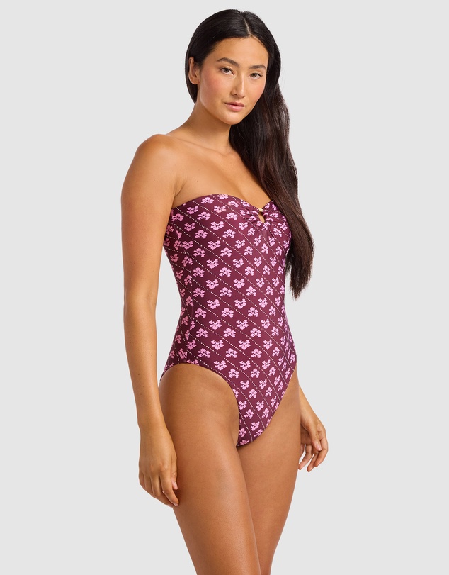 Seafolly - Batik Bloom Bandeau One Piece Swimsuit