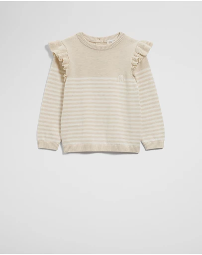 Country Road - Organically Grown Cotton Logo Frilled Knit