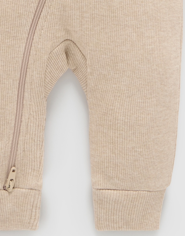 Purebaby - Ribbed Zip Growsuit -Kids-Babies