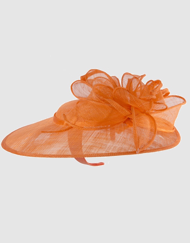 Max Alexander - Large Orange Sinamay Fascinator Hat