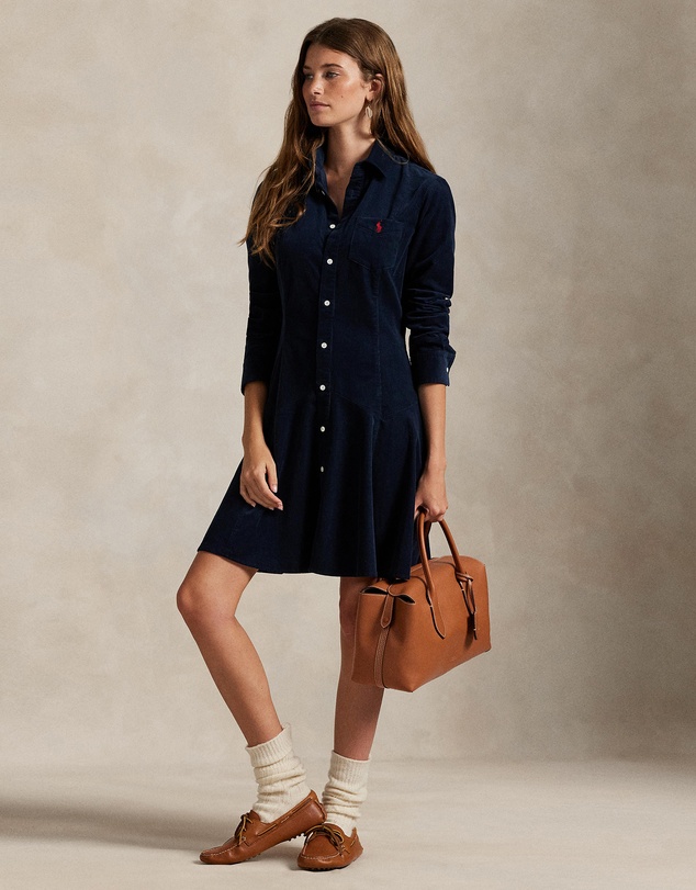 Polo Ralph Lauren - Cotton Corduroy A-Line Shirtdress