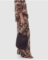 M.N.G - Julia Wideleg Paisley Trousers