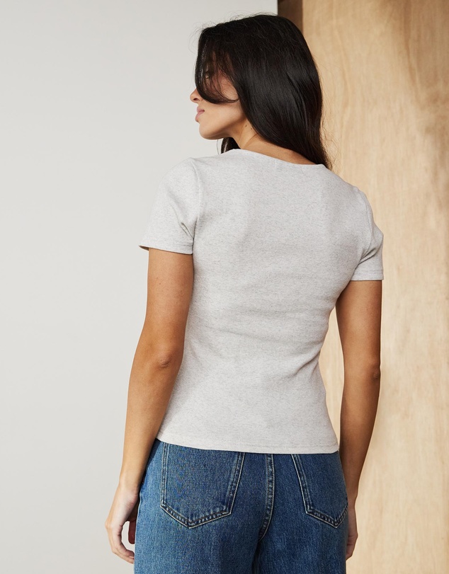 Atmos&Here - Organic Cotton Slim Fit Rib Tee