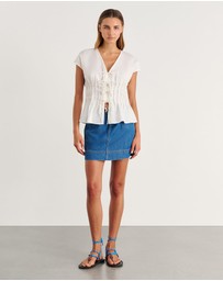 Jag - Delphine Pintuck Linen Blouse