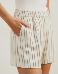 Atmos&Here - Dune Stripe Tailored Shorts