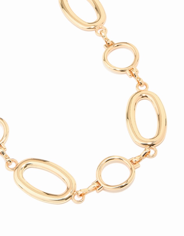 Lovisa - Gold Large Oval & Circle Belt