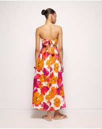AERE - Odette Linen Strapless Maxi Dress