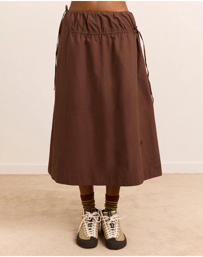 Damson Madder - Caspia Volume Midi Skirt