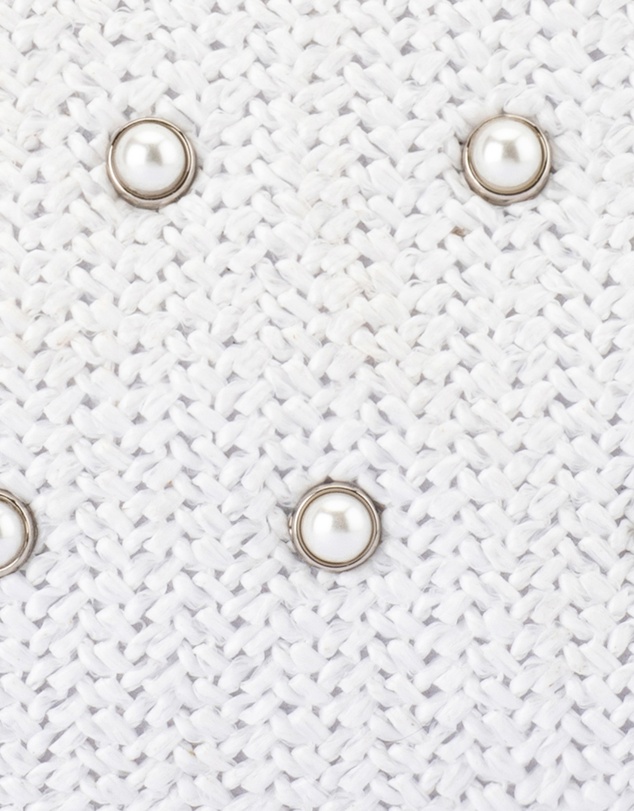 Olga Berg - Kaia Studded Woven Clutch