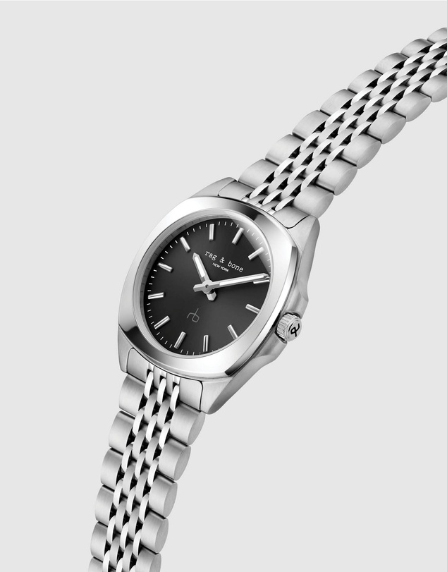 rag & bone - Rag & Bone Bleeker Silver-Tone Analogue Watch
