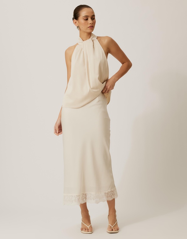 Tussah - Sadie Satin Lace Slip Skirt