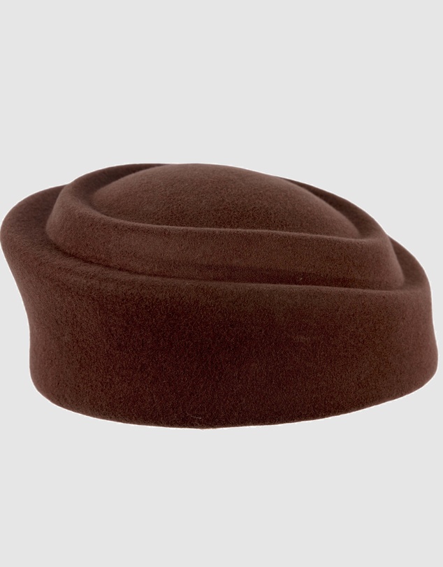 Max Alexander - Felt Chocolate Pillbox Hat
