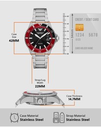 Emporio Armani - Silver Tone Analogue Watch