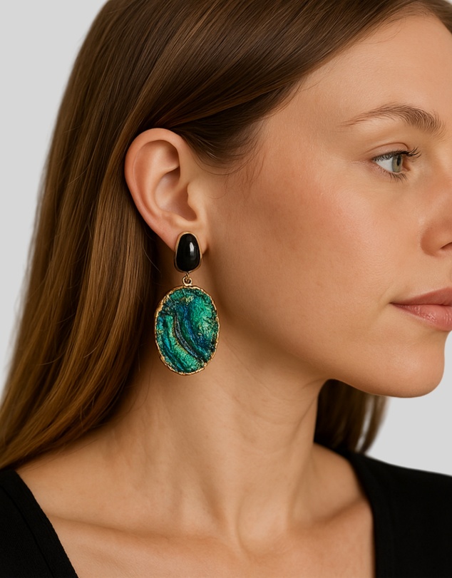 KAJA Clothing - Oil painting earrings