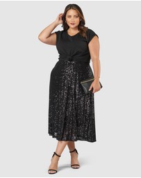 Pink Dusk by Curve Project - Sure Thing Sequin Skirt