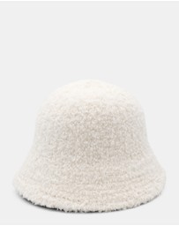 Morgan & Taylor - Montana Teddy Cloche Hat in White Cream