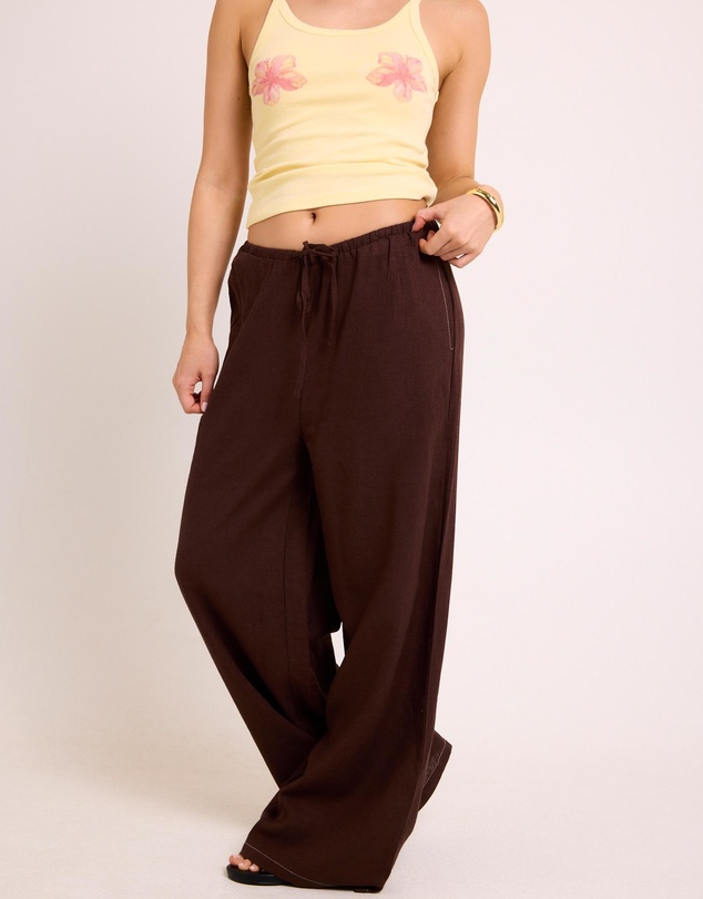 Subtitled - Hideaway Linen Wide Leg Pants