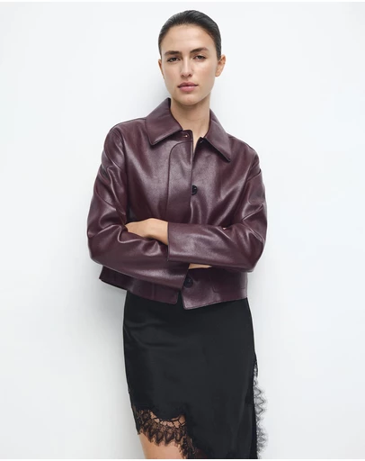 M.N.G - Faux-Leather Jacket With Pockets