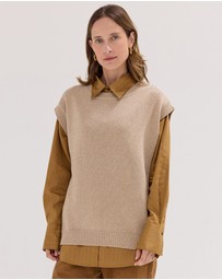 Cloth & Co. - The Crew Neck Vest Brazil Nut