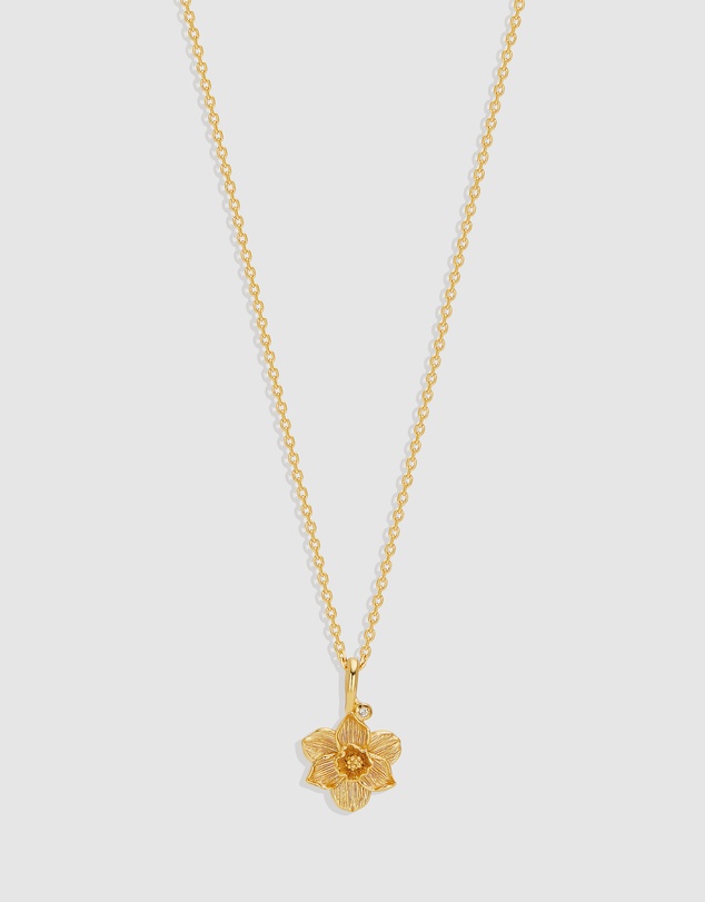 By Charlotte - Narcissus December Birth Flower Necklace