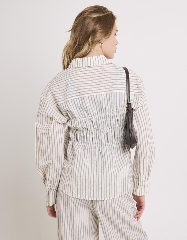 Subtitled - Morgan Stripe Oversized Long Sleeve Shirt