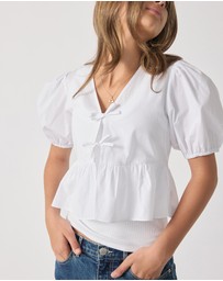 Decjuba Kids - Ellie Tie Front Shirt - Teens