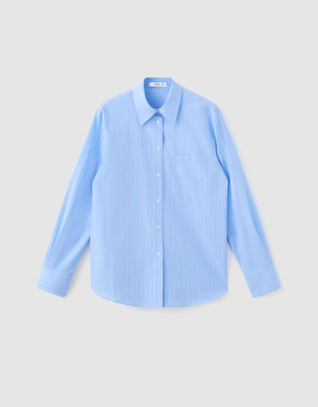 M.N.G - Cotton And Lyocell Blend Straight Shirt