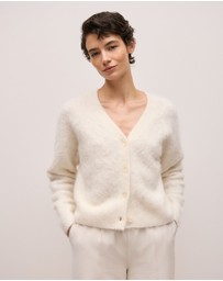 Trenery - Brushed Alpaca Cardigan in Marshmallow