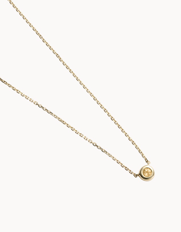 Kirstin Ash - Petite Birthstone Necklace November Citrine