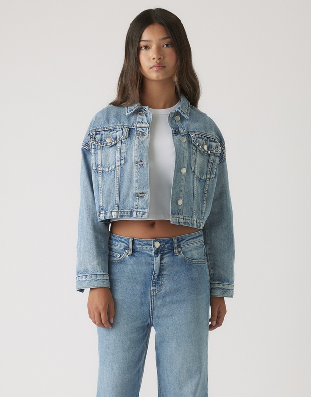 Decjuba Kids - Studded Denim Jacket - Teens
