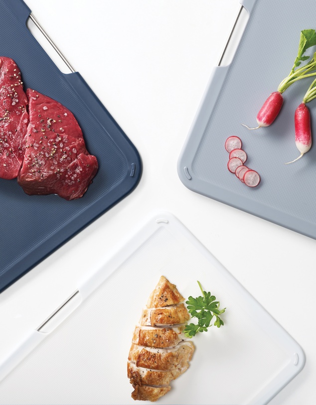 Joseph Joseph - Nest™ Boards Large 3-piece Chopping Board Set with Storage Stand (Grey)