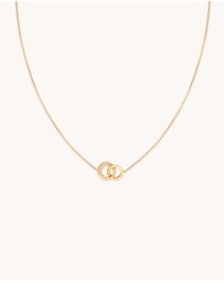 Astrid & Miyu - Spiral Crystal Pendant 18ct Gold Plated Necklace