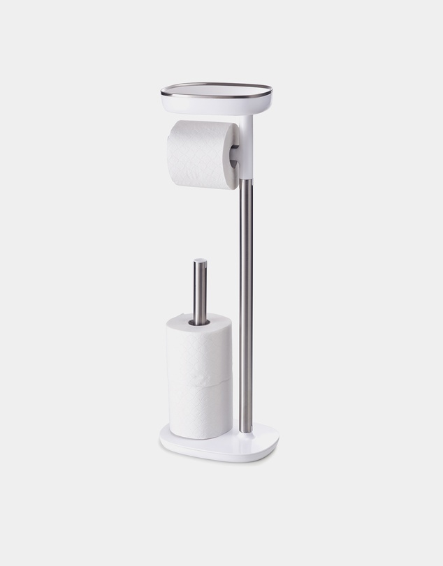 Joseph Joseph - EasyStore™ Stainless Steel Toilet Roll Holder (White)