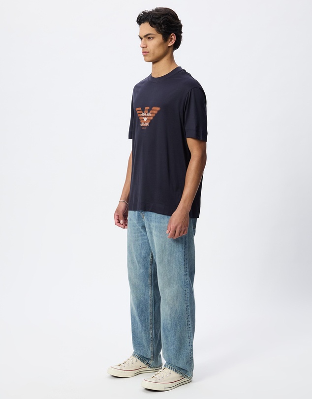Emporio Armani - Graffiti Eagle Logo Print Jersey T-Shirt