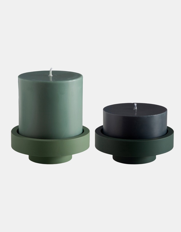 porter green - escc large pillar candle soy-blend unscented candles