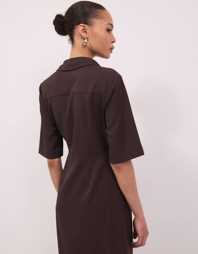 Calli - Sloane Side Tie Detail Maxi Shirt Dress