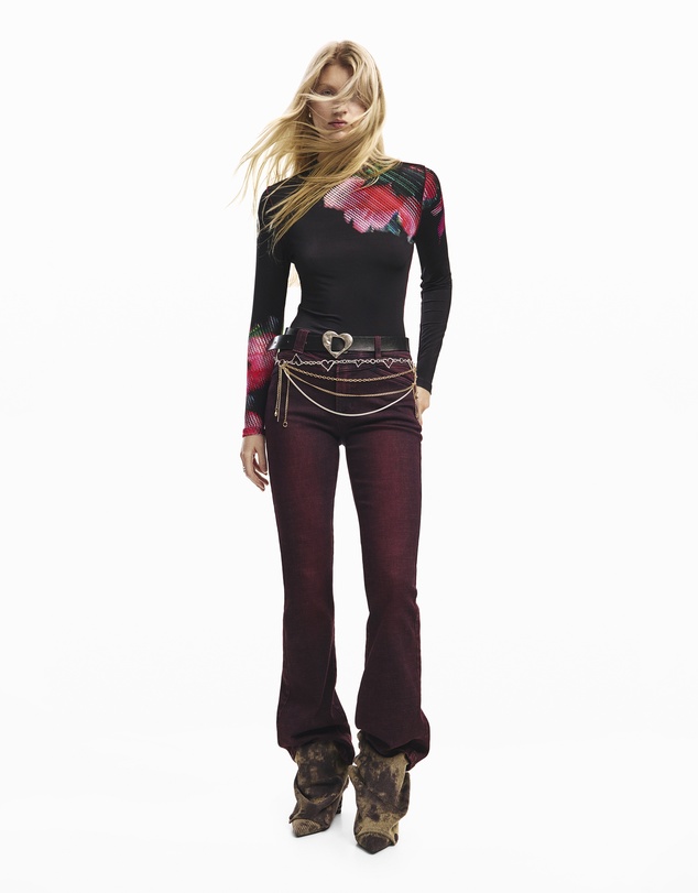 Desigual - Pixelated flower T-shirt