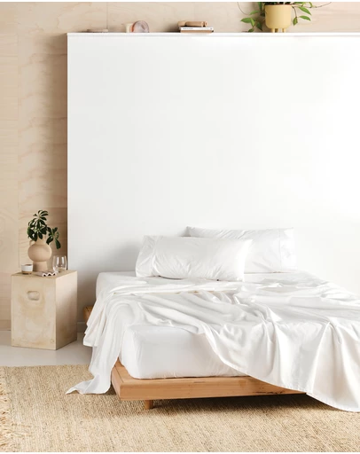 Linen House - Vienna 300TC Cotton Percale Sheet Set 50cm
