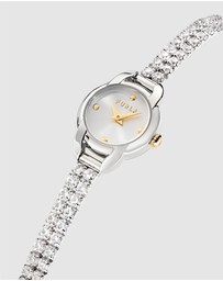 Furla - Mini Shape Silver-Tone with Crystals Bracelet Watch