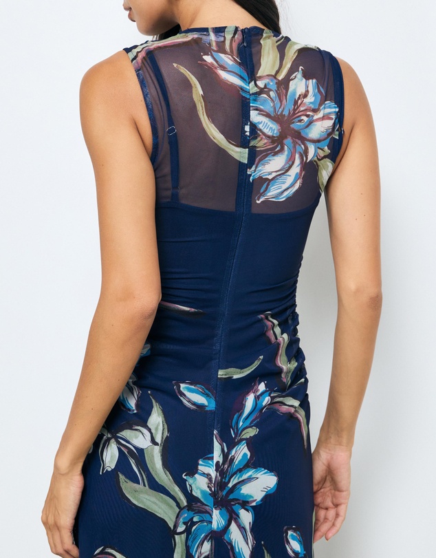 AERE - Skye Mesh Midi Dress
