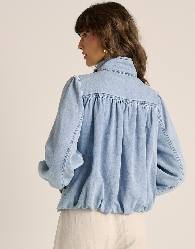Fate + Becker - Lila Denim Bubble Jacket