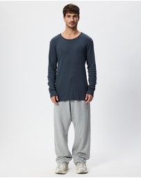 Surrounded By Ghosts - Gypsum Slim Rib Knit Long Sleeve T-Shirt