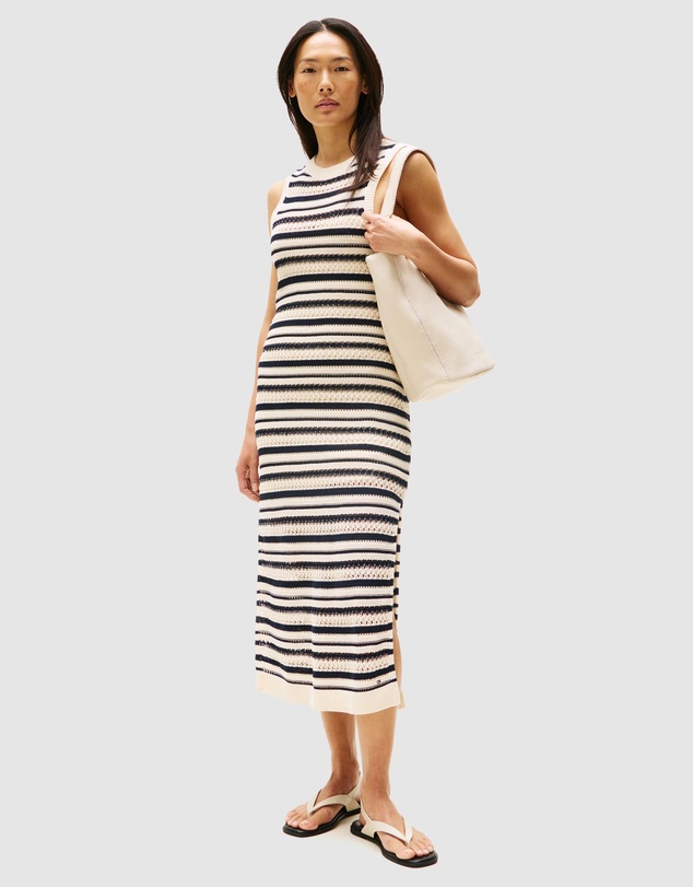Tommy Hilfiger - Crochet Slim Midi Sleeveless Sweater Dress
