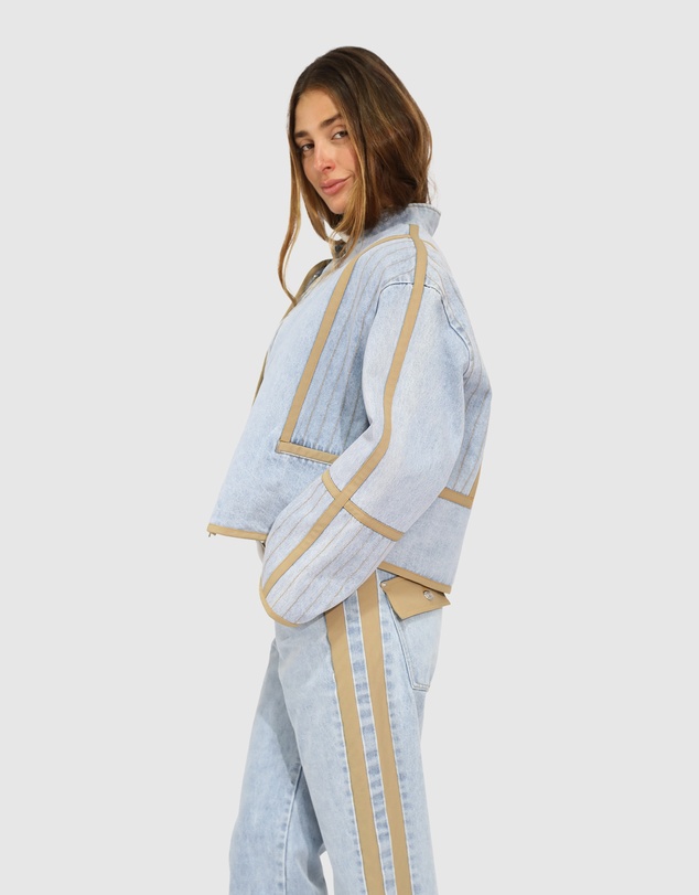 Belle & Bloom - Free And Forward Quilted Denim Jacket